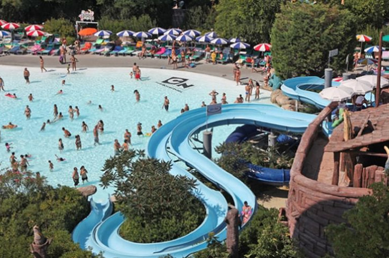 Gli scivoli dell'Aquafan di Riccione