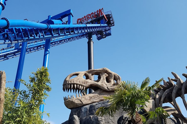 Un attrazione del parco tematico Movieland